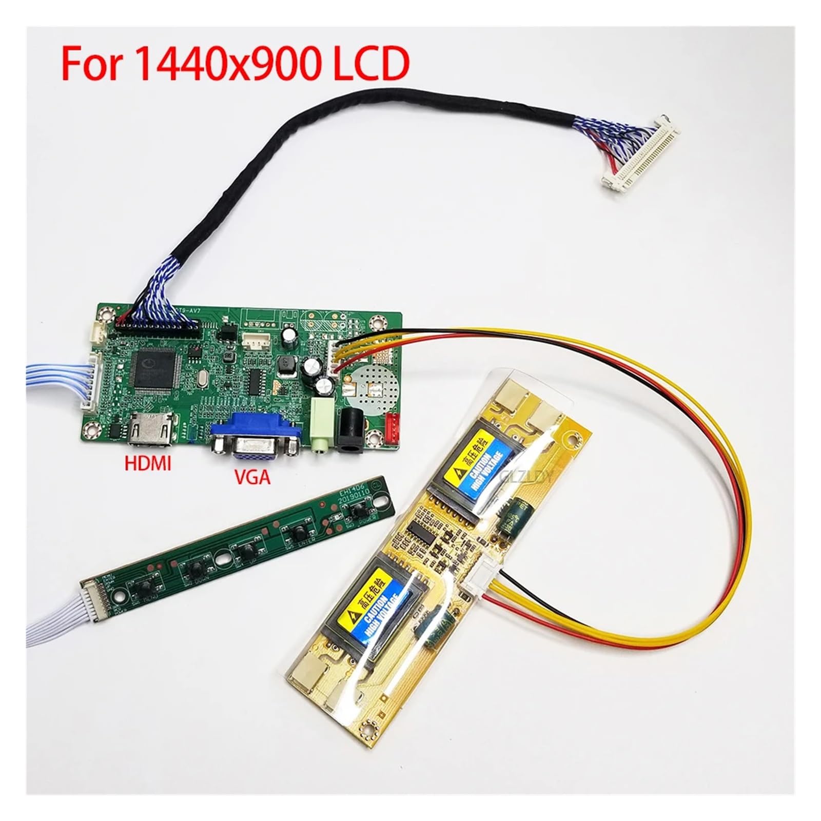 Scheda Controller Schermo LM190WX1 M190A1-L0A M190PW01 LTM190M2 Kit Driver EDP | Kit for pannello display LCD 1440x900 HDMI + VGA 4 lampade Monitor Kit driver audio EDP