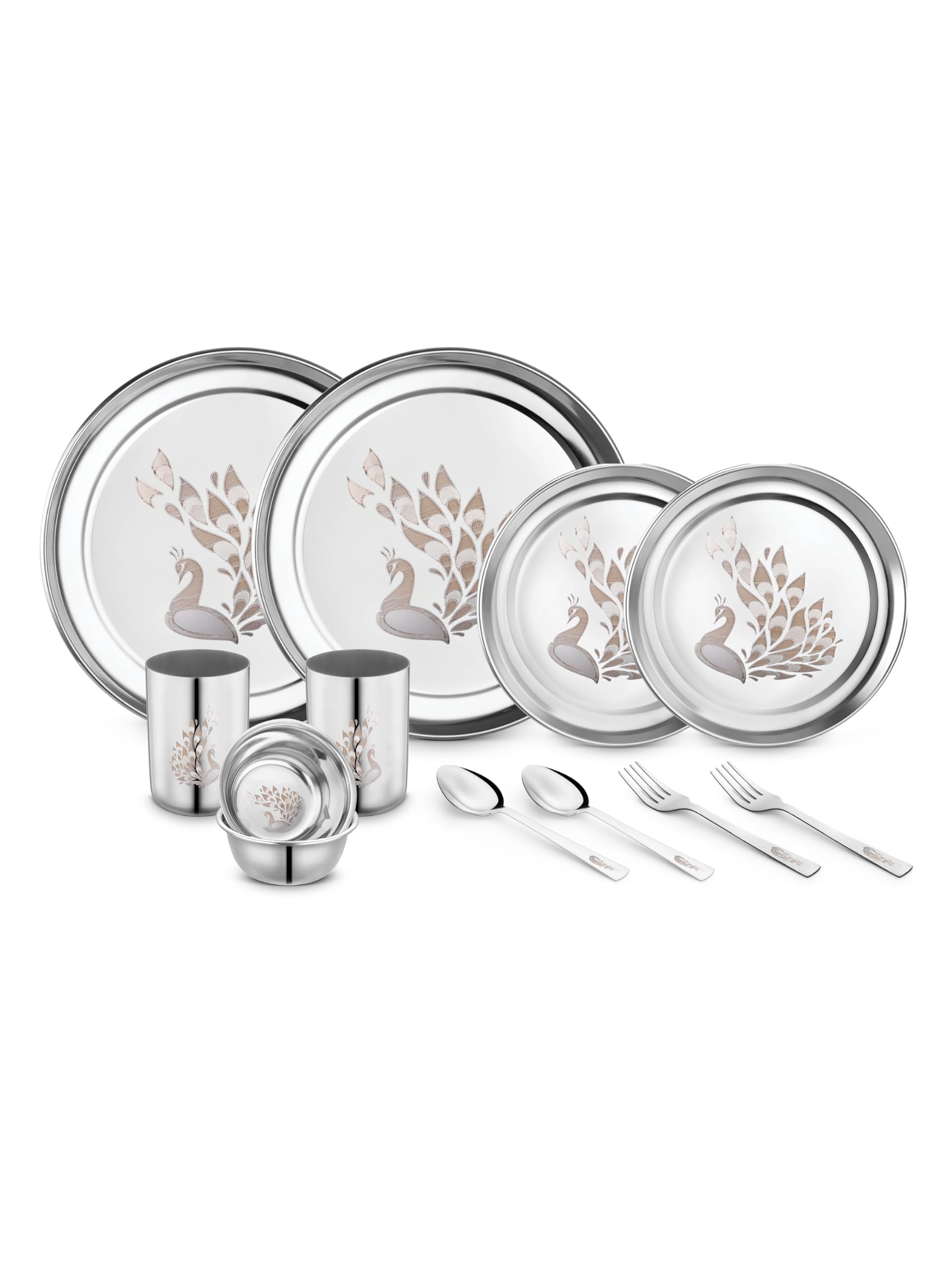 Classic Stainless Steel Dinner Set - Serves 2 -1