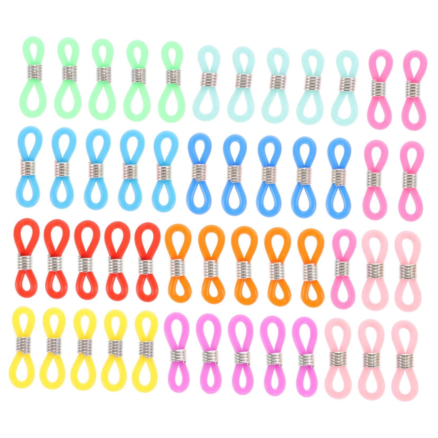 LIFKOME Eyeglass Strap Glasses Chain 50 Pcs Anti-slip Glasses Clip Silicone Practical Design for Long-term Use