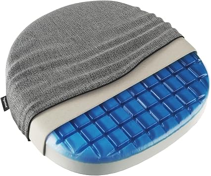 Technogel Pebble Cooling Gel Seat Cushion Ergonomic Support for Office Chair, Car, Airplane Sciatica, Hip & Coccyx Pain Relief for Long Sitting, Office Workers, Drivers, Gamers, Wheelchair Users
