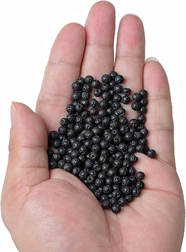 Miniatura 284 de Bymitel - 140 cuentas de cristal natural, piedras preciosas redondas energéticas y curativas sueltas con cordón elástico para hacer joyas, pulseras