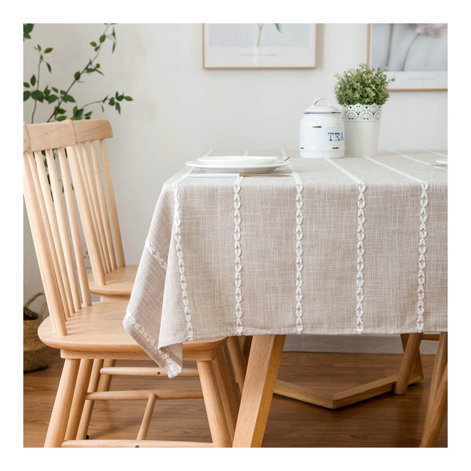 Nappe en lin 135x180cm couleur pure style moderne café