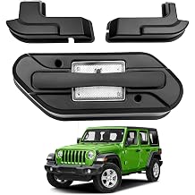 Rear Window Grip Handle & Defogger Cable Cover Compatible with 2018-2026 Jeep Wrangler JL JLU 4XE Rubicon Sahara Accessories, Rear Glass Lift Gate Dome LED Light for Camping & Fishing