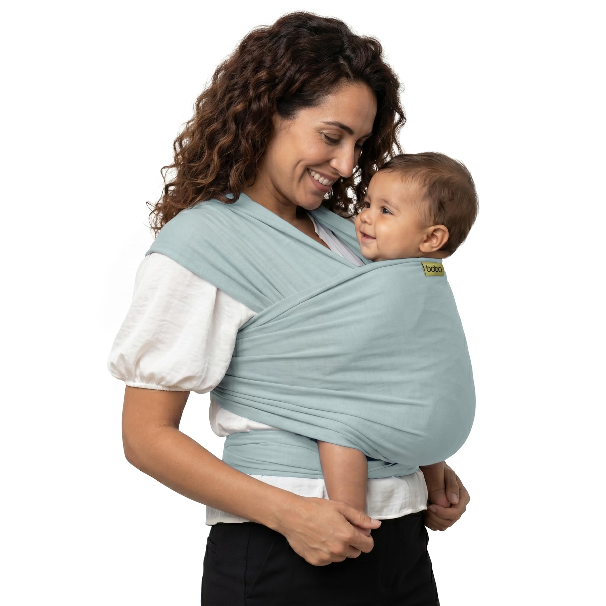 Boba Baby Wrap Carrier – Original Baby Sling Carrier for Newborns (7–35 lbs), Soft, Secure, Hands-Free & Ergonomic, Ideal for Comfortable Bonding, New Parents (Black) — view 9