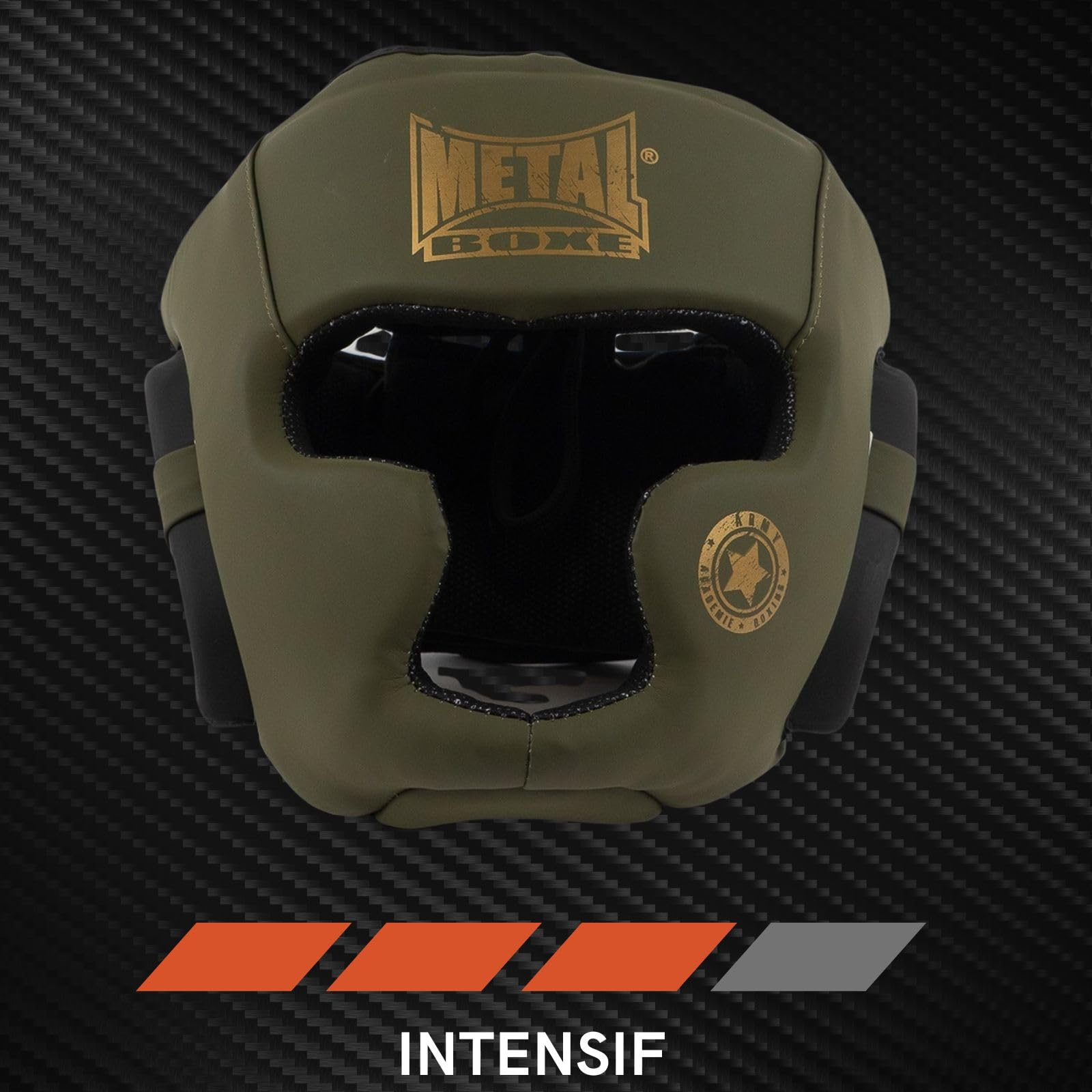 METAL BOXE - Kask bokserski zakryty, kolor czarny light