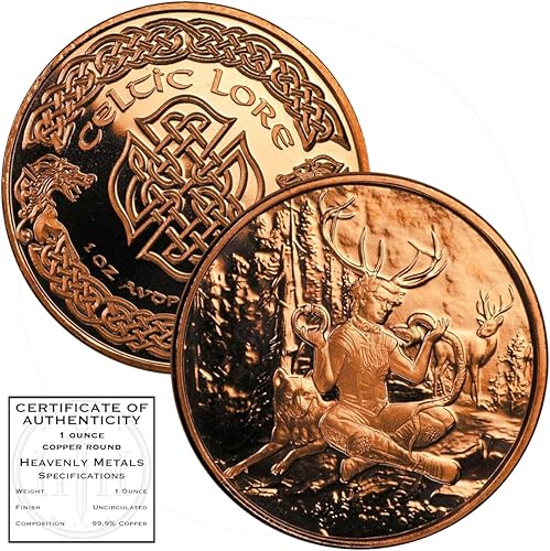Miniatura 6 de Great Eagle Nordic Moneda de lingotes redondos de cobre .999 puro de 1 onza en cápsula - COA por Heavenly Metals