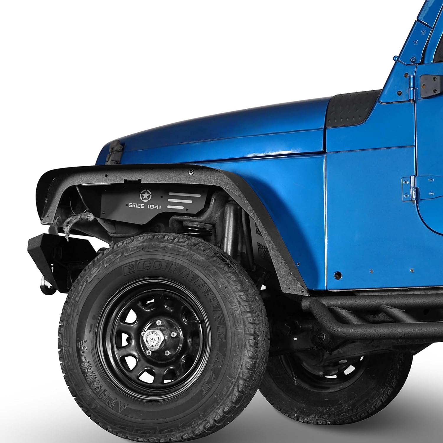 Hooke Road TJ Front Inner Fender Liners for 1997-2006 Jeep Wrangler TJ & LJ, 2PCS Wheel Well Liner Splash Mud Guard Covers