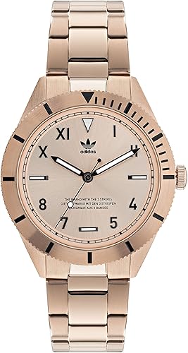 adidas Reloj de pulsera de acero inoxidable en tono oro rosa (Modelo AOFH220642I), Oro Rosa, Classic