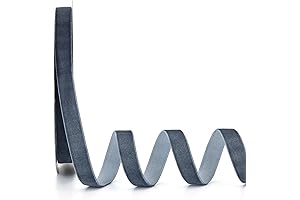 Dark Dusty Blue Velvet Ribbon 5/8 Inch