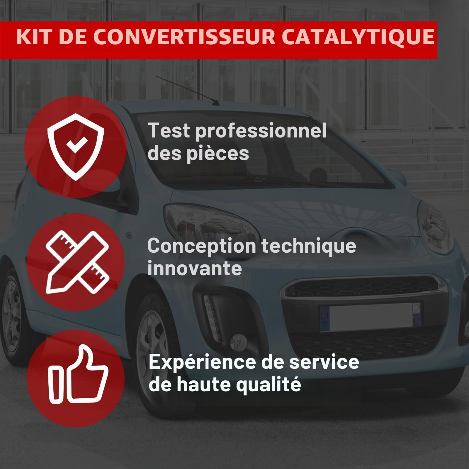 Catalyseur Flydida avec kit de montage et jeu de joints pour C1 (PM_, PN_) 107 (PM_, PN_) AYGO (_B1_) 2005-2014 Accessoires auto 0342L5 0342K0 0342K3 0342K8 0342L3 1609158080 171400Q010