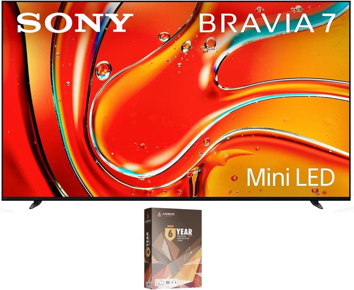 Sony K85XR70 85 Inch 4K Bravia LCD Mini LED Full Array HDR Google TV with 6 Year Amber