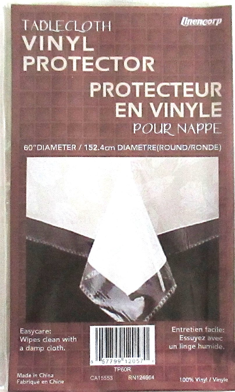 Everything Else Clear Plastic Tablecloth Protector 60" Round Very