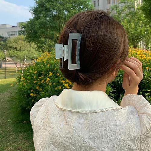Miniatura 7 de Pinza cuadrada para mujeres y niñas, 3.5 pulgadas, pinzas de pelo antideslizantes grandes, pinzas rectangulares para el cabello, agarre fuerte,