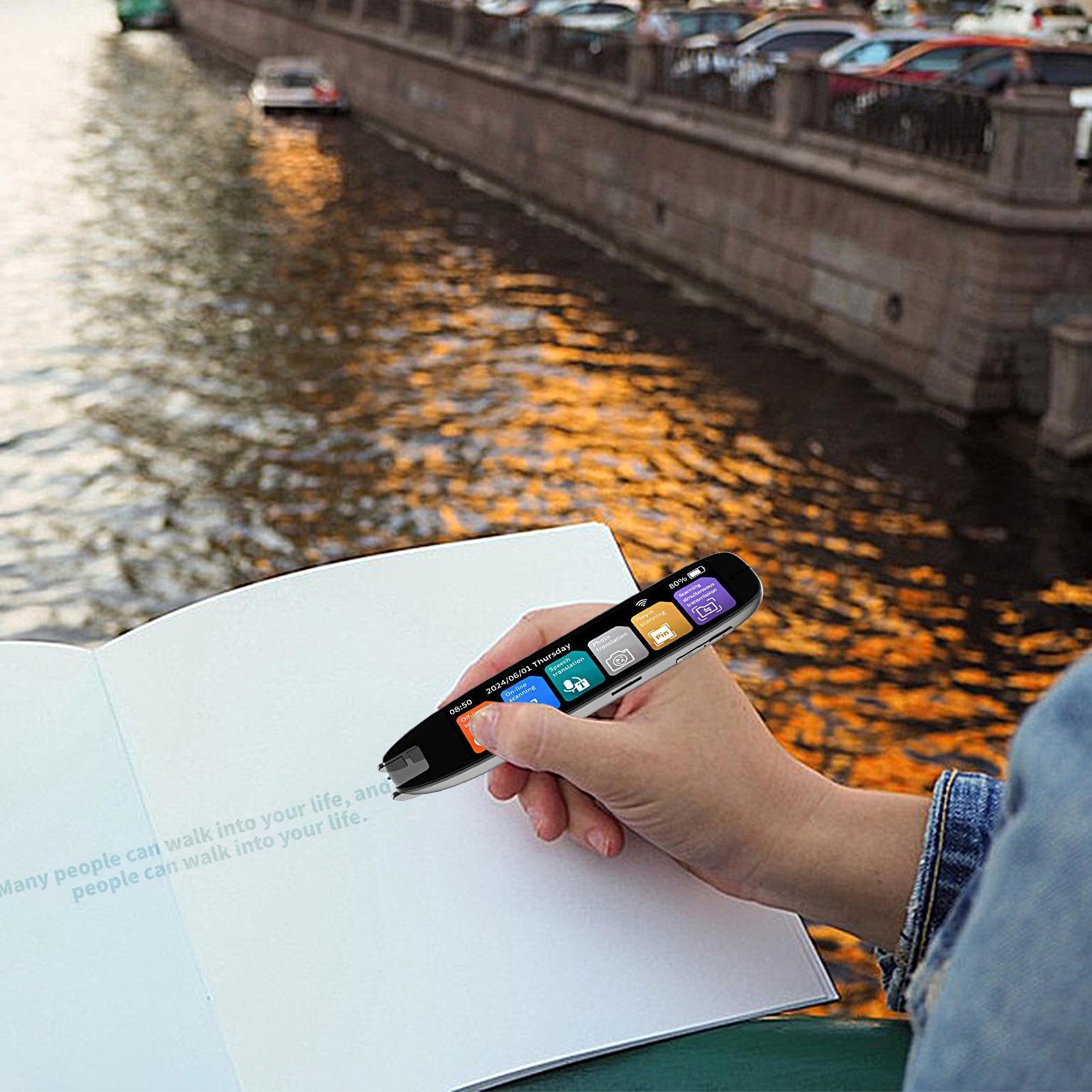 Penna Scanner Penna Traduttore Voce Senza Connessione | Touchscreen Scanner Voce Dizionari Elettronici 142 Lingue per Studenti Uomini Donne