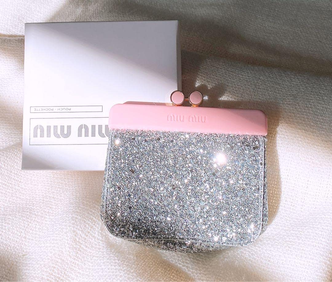 Amazon.co.jp: miumiuミュウミュウ ノベルティ 小物入れポーチ ピンク  