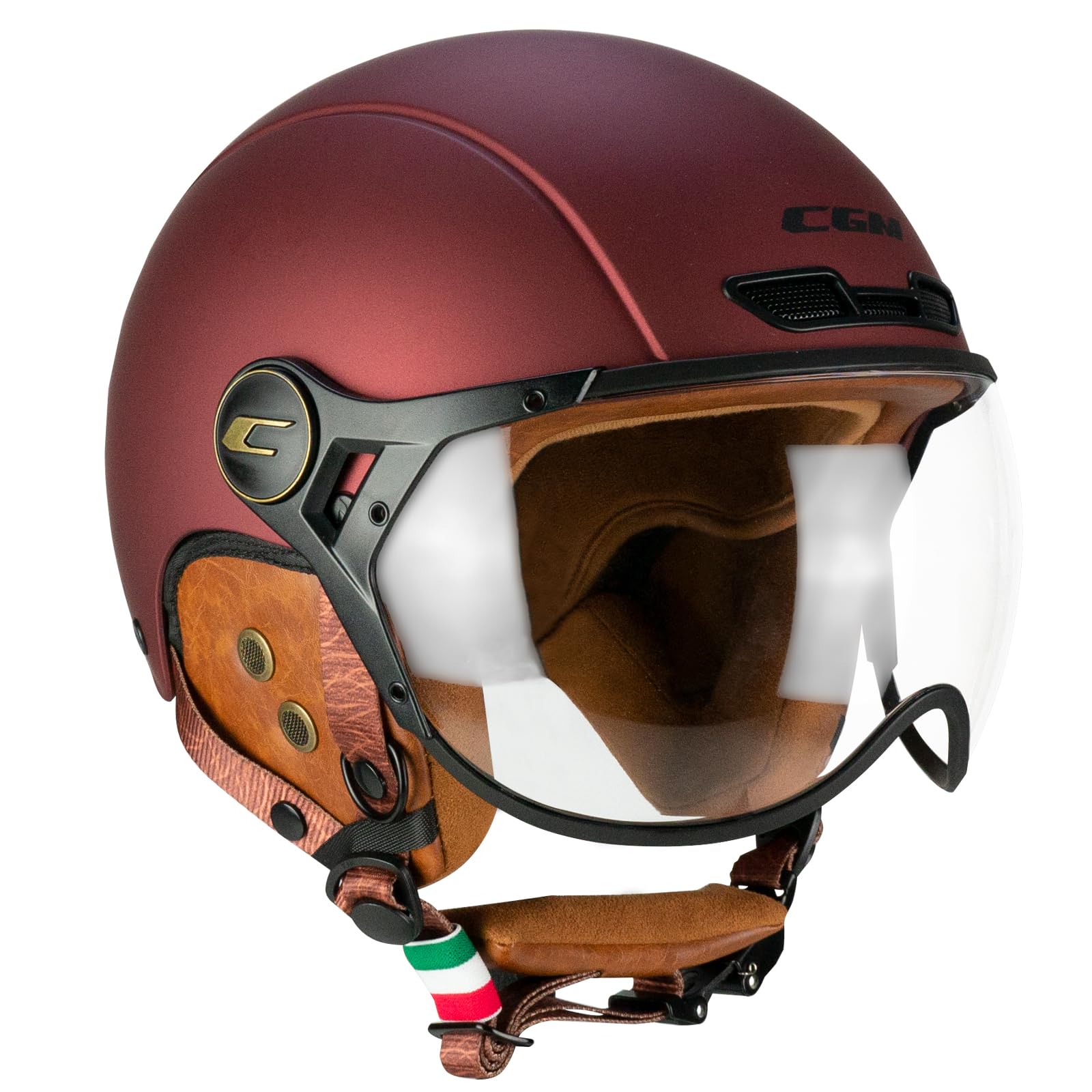 CGM EBI Casque de Ski Unisexe pour Adulte, Bordeaux satiné, M (57-58cm)