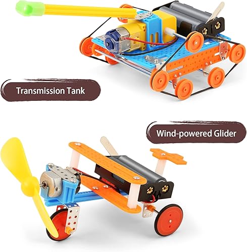 Miniatura 9 de Juego de 9 kits de manualidades STEM para niños, actividades de proyectos científicos para niños de 8 a 10 años, juguetes de ingeniería electrónica