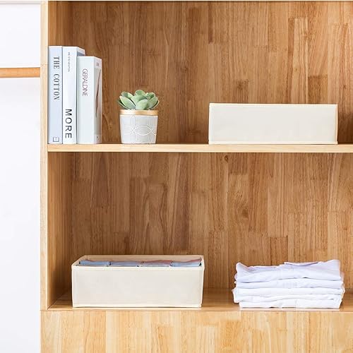 Miniatura 7 de Qozary - Paquete de 2 cajas separadoras de cajón, 24 o 16 compartimientos, plegable, organizador de clóset para guardar calcetines, lencería, ropa