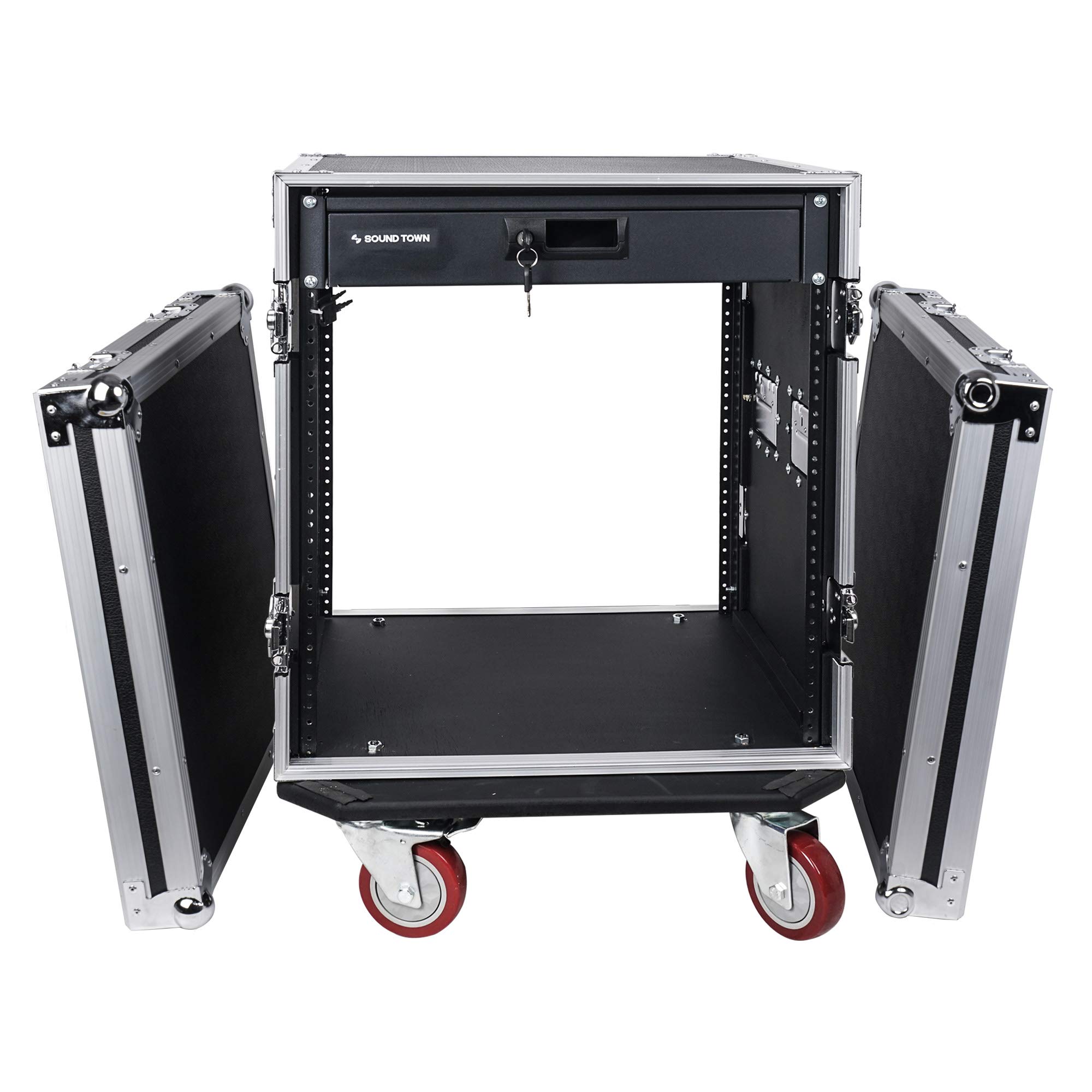 Amazon | Sound Town 12U PA DJ Pro オーディオラック/ロードATAケース