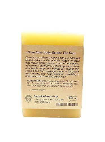 Miniatura 106 de Miel de avena - Barra de jabón para el cuerpo y las manos, jabón de baño hecho a mano, jabón de barra hidratante con cera de abejas, aceite