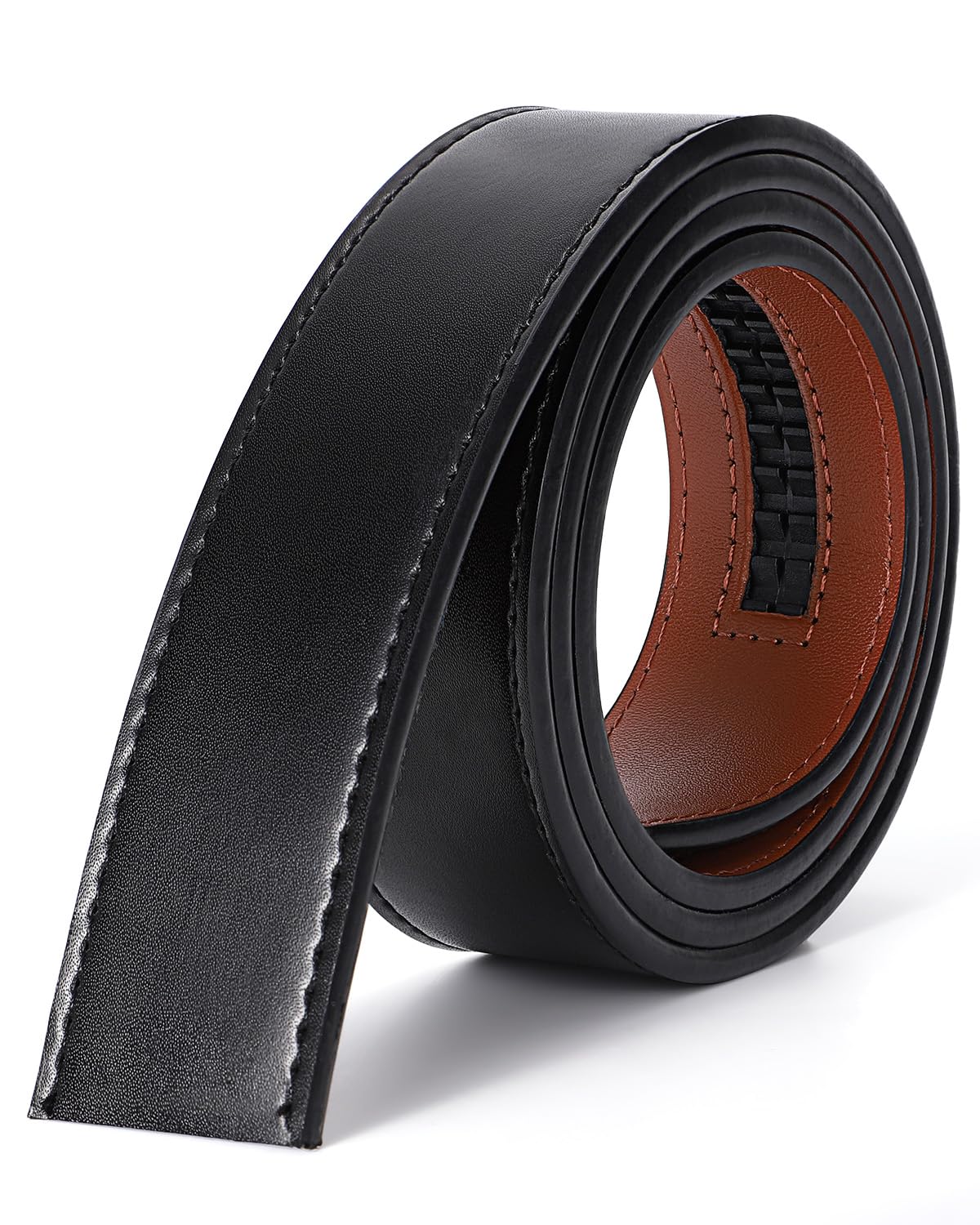 Ratchet Belt Mens Leather Belt Straps Without Buckle Without - Main Image