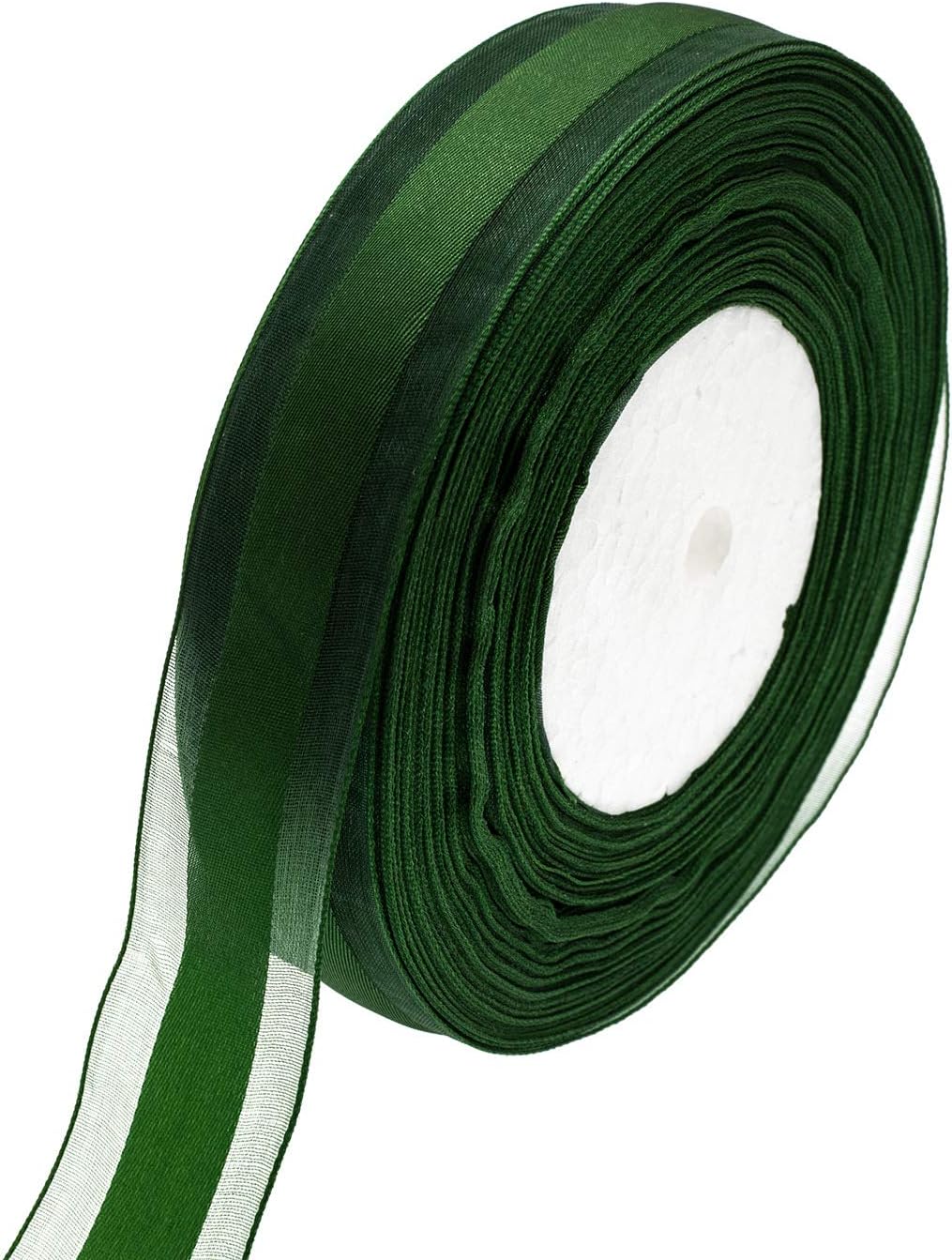 ATRibbons 50 Yards 1 Inch Wide Satin Ribbon with Organza Edge for Wedding Gifts Wrapping DIY Bows and Craft (Black) : Health & Household