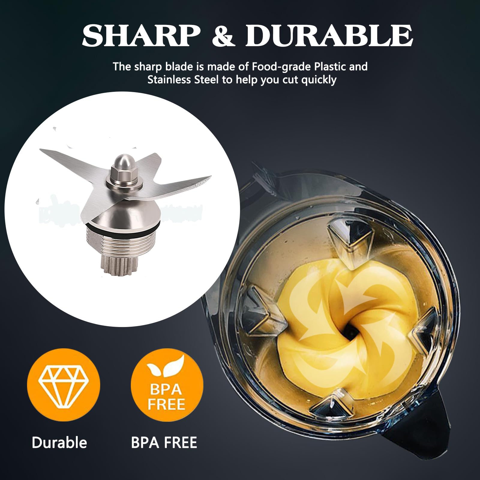 Lama di ricambio per frullatore Vitamix 5200 6300 500 contenitore alto VM001152