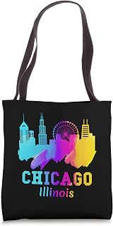 Chicago Watercolor Skyline Gift Souvenirs Chicago Illinois Tote Bag