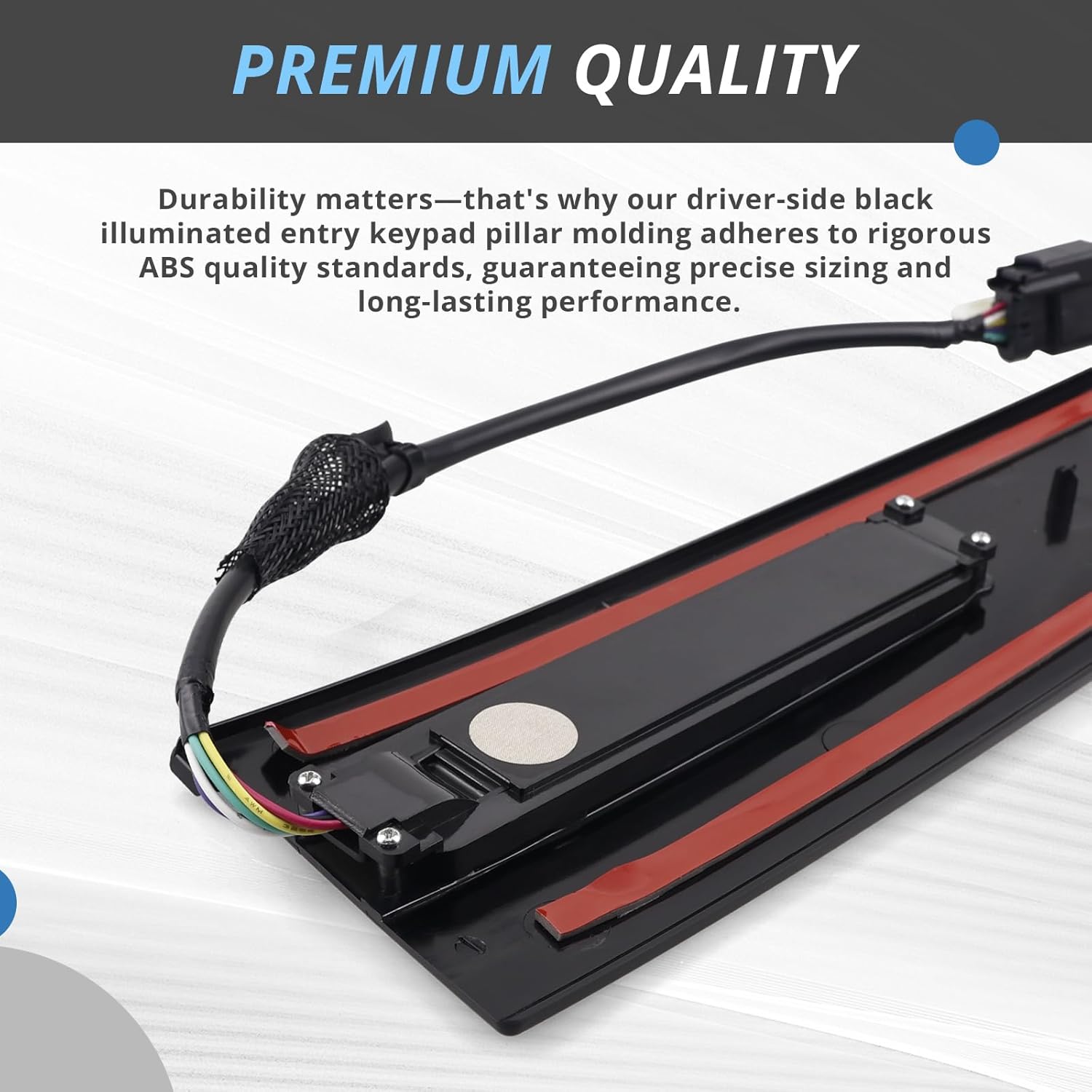 BA8Z-7420555-AC Keyless Entry Keypad, B Pillar Door Trim Molding, Front Left Driver Side Compatible with 2011-2019 Ford Flex, Replaces for BA8Z7420555AC, BA8Z-7420555-AC