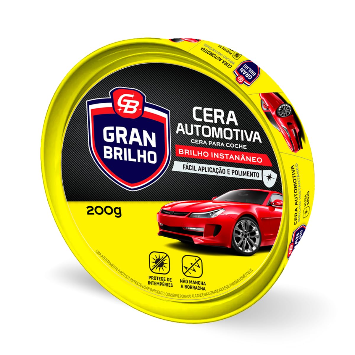 Cera Automotiva Pasta Brilho Instantâneo Gran Brilho 200G, Gran Brilho, Cera Pasta Em