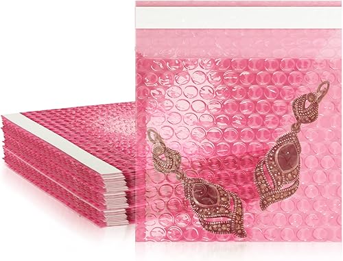 Miniatura 1 de PUREVACY Anti-Static Pink Bubble Out Bags 450 pcs 7 x 115 Packing Bubble Bags for Shipping Waterproof Self Seal Bubble Pouches PE Bubble Cushioning