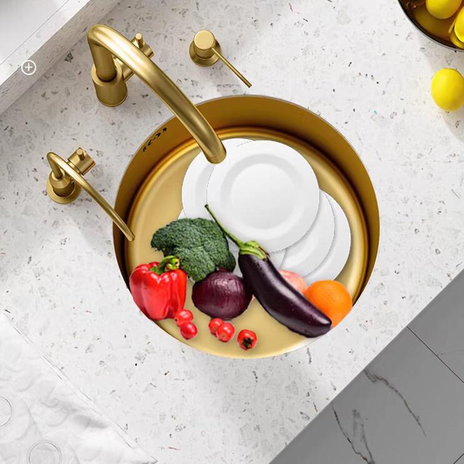 Gouden Aanrecht Roestvrijstalen Werkstation RV Spoelbak Barvoorbereidingsgootsteen Met Gouden Gootsteenstop En Afvoerzeef Onderbouw Of Drop-in Voor Restaurant Winkel Bar Badkamer (Color : Gold, S Gouden Aanrecht Roestvrijstalen Werkstation RV Spoelbak Barvoorbereidingsgootsteen Met Gouden Gootsteenstop En Afvoerzeef Onderbouw Of Drop-in Voor Restaurant Winkel Bar Badkamer (Color : Gold, S