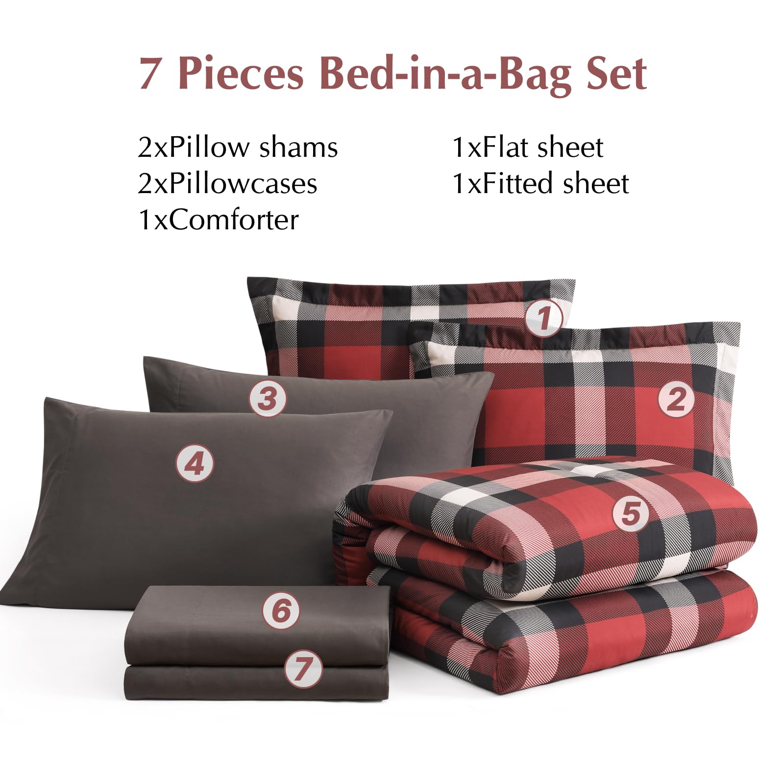 Plaid Comforter Set - Farmhouse Style -22 Plaid Comforter Set - Farmhouse Style -22