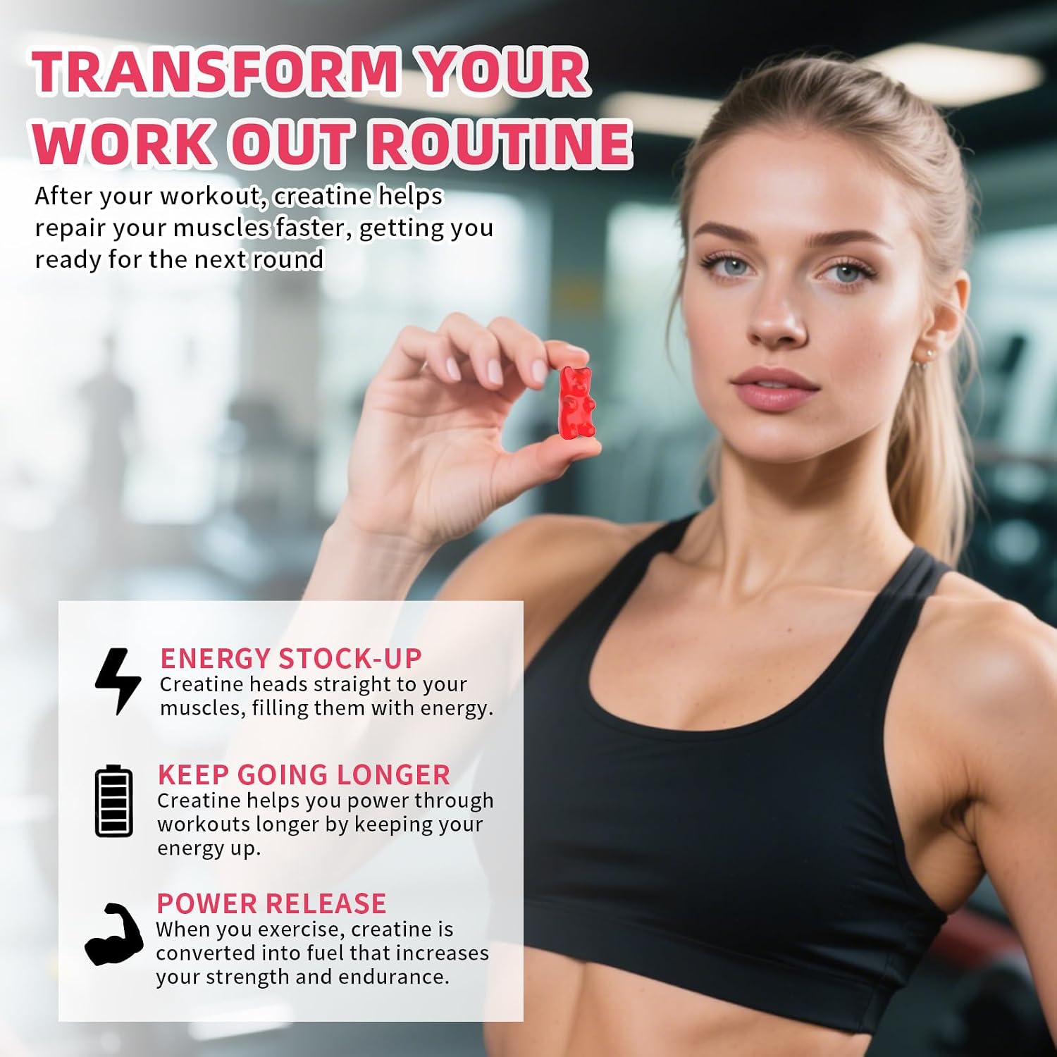 YUULAI EAA Gummies Essential Amino Acids - All 9 Essential Aminos (EAA) and All Branched-Chain Aminos (BCAAs) for Muscle Recovery, Energy Support, Strawberry Flavor, 60 Count image 4