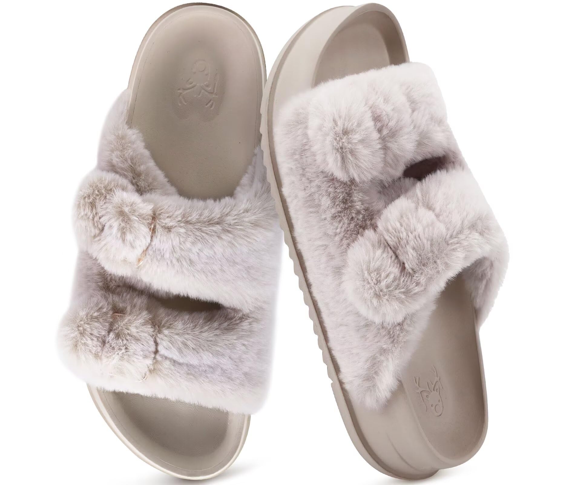 KuaiLu Women's Fluff Slippers