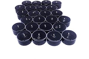 Black Votive Candles: 24 Pack of Unscented Gel Tea Lights for Endless Occasions