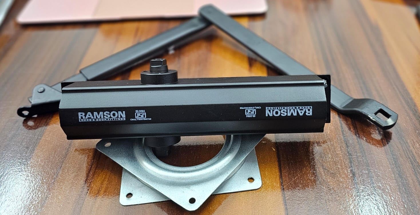 Ramson Olympic Door Closer, Black, Heavy-Duty Metal Construction