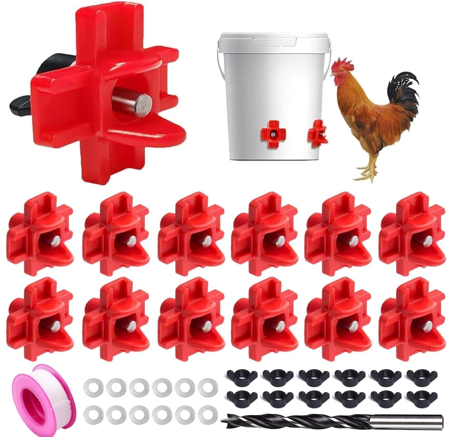 senylanhxy Horizontal Chicken Waterer Nipples