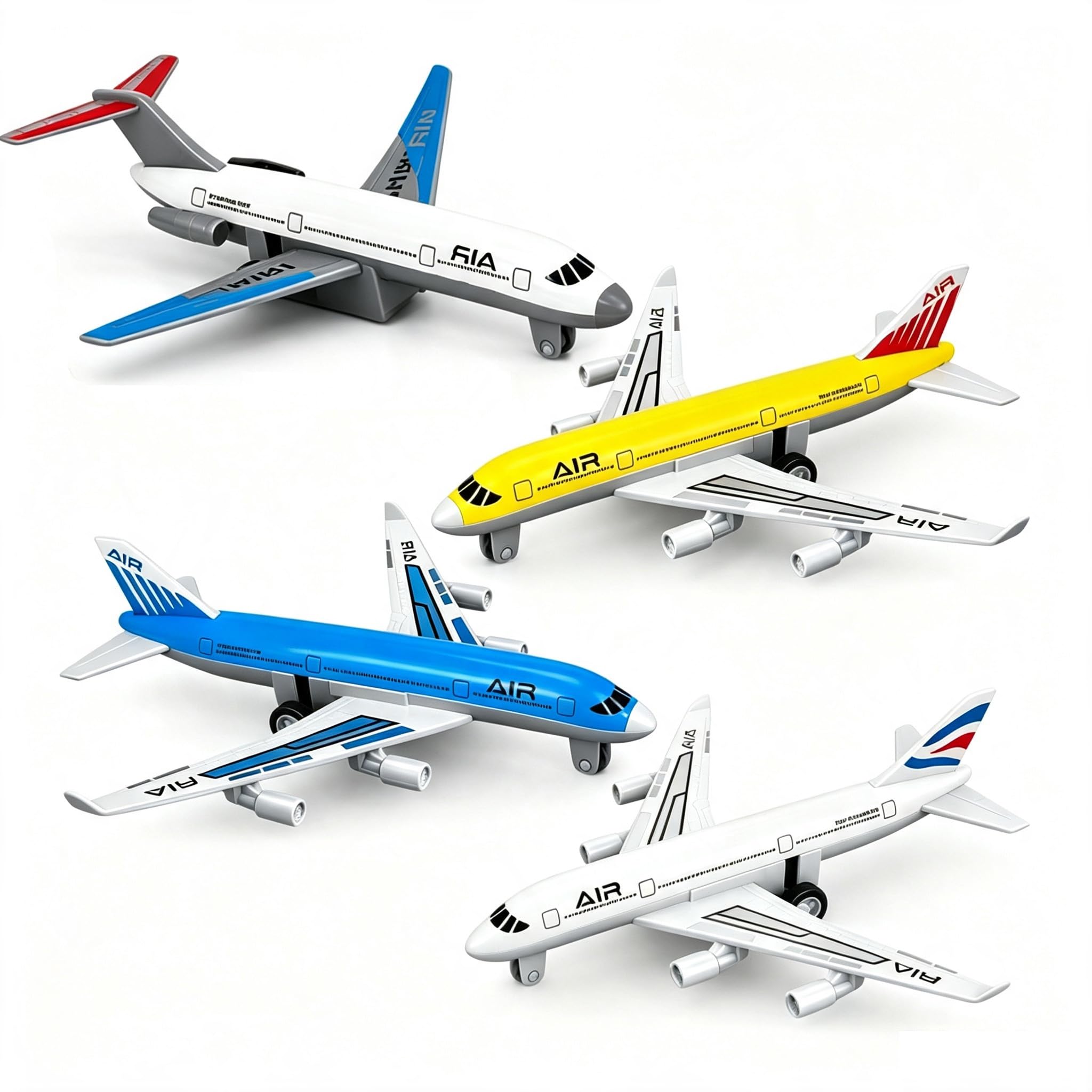 Efuwfugc 4 Pack Airplane Toys, Aeroplane Toys, Plane Toys