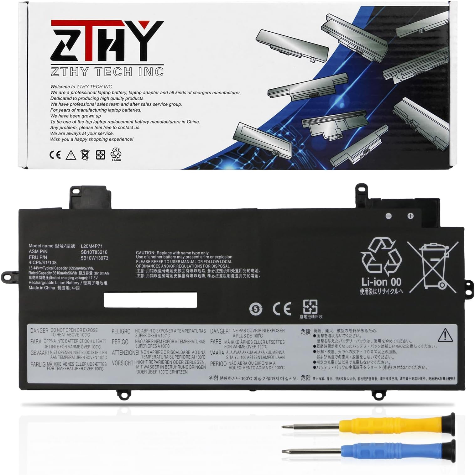 Nuova Batteria per Laptop L19C4P71 L19M4P71 L19L4P71 5B10X19050 per Lenovo ThinkPad P1 X1 Extreme 3a Gen 20TH 20TJ 20TK 20TL TP00099D  7