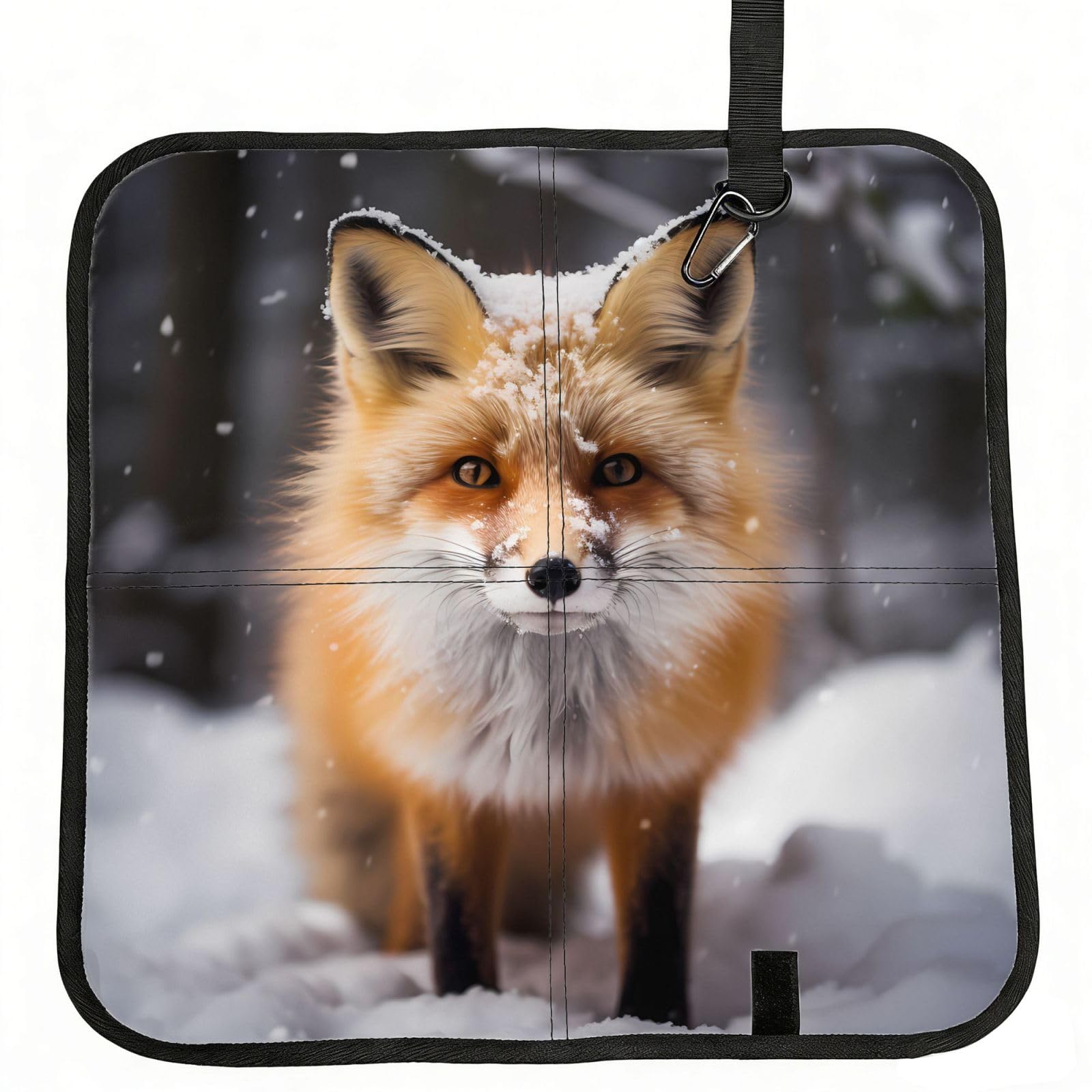 WBQLSL foxes Foldable Seat Cushion - Portable Stadium Pad with Carabiner for Camping Hiking Picnic Beach