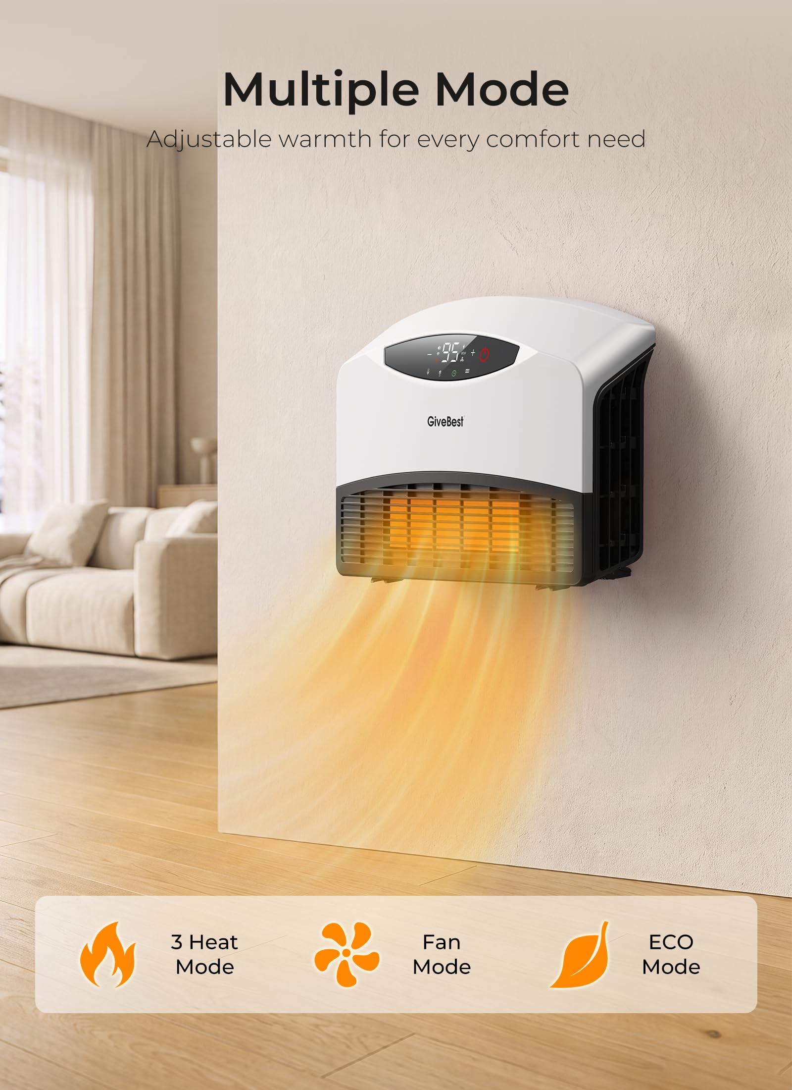 GiveBest Smart Wall Heater - WiFi & Remote Control -7 GiveBest Smart Wall Heater - WiFi & Remote Control -7