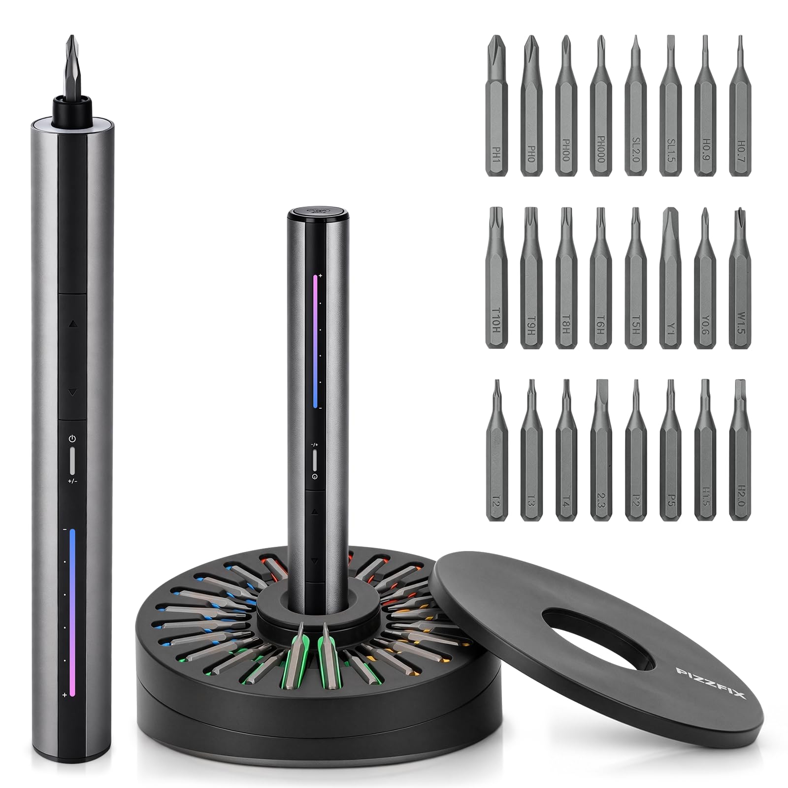 FIZZFIX Electric Screwdriver Cordless, Precision Screwdriver Set 24 S2 Bits | Small Power…