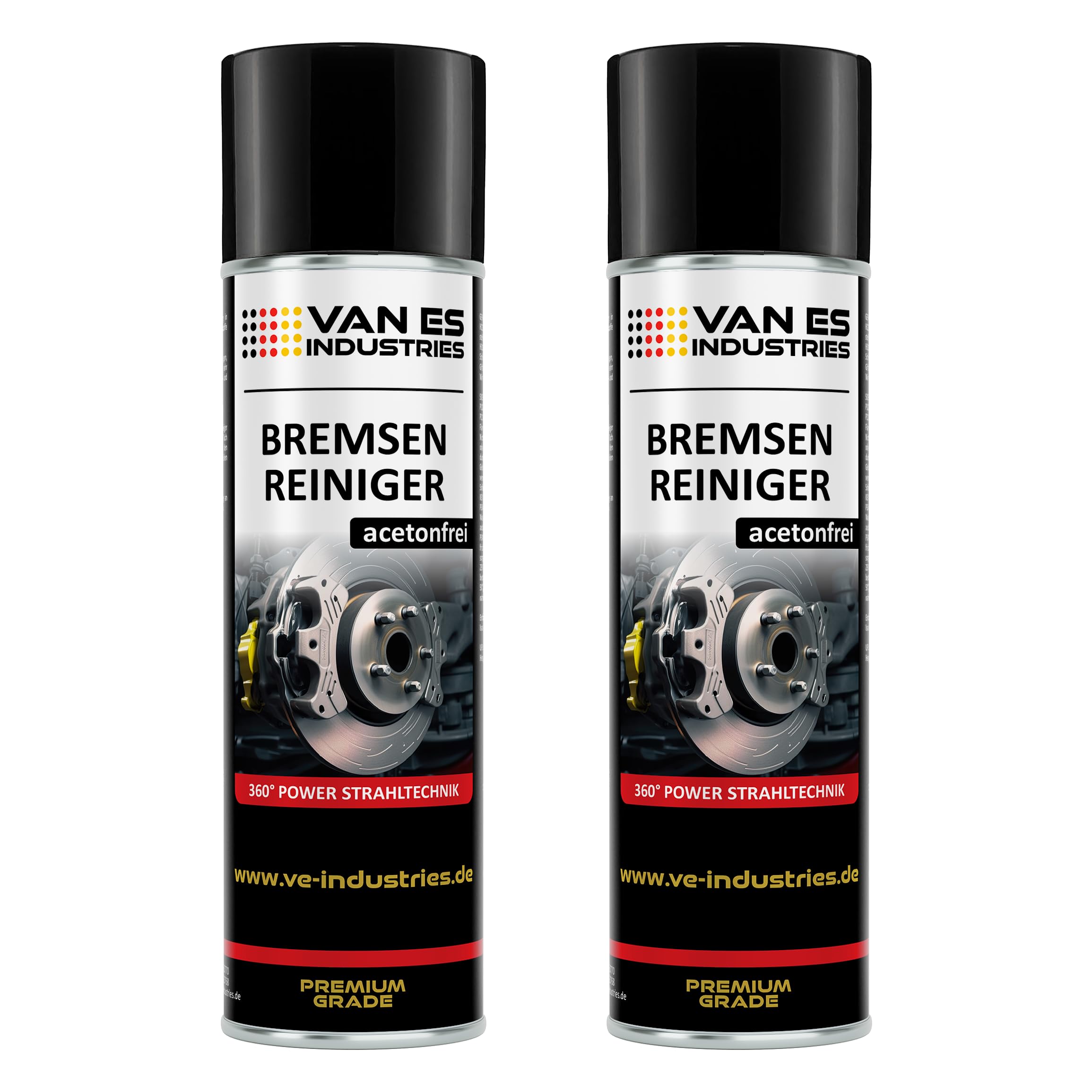 VE-INDUSTRIES Bremsenreiniger 500ml 360° Power-Strahltechnik Teilereiniger Entfetter Sprühdose Acetonfrei Spraydose (2)