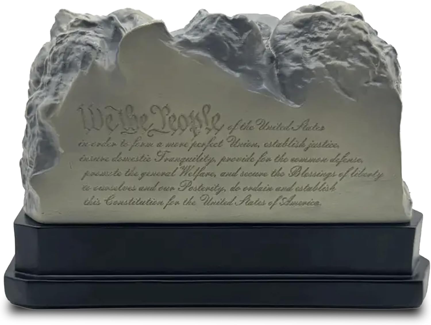 Trumpmore Mount Trumpmore Statue | Collectible Donald J. Trump Sculpture | Constitution Inscription on Back | Trump Bust for Desk, Shelf, or Cabinet | Political Memorabilia & Presidential Gift Idea