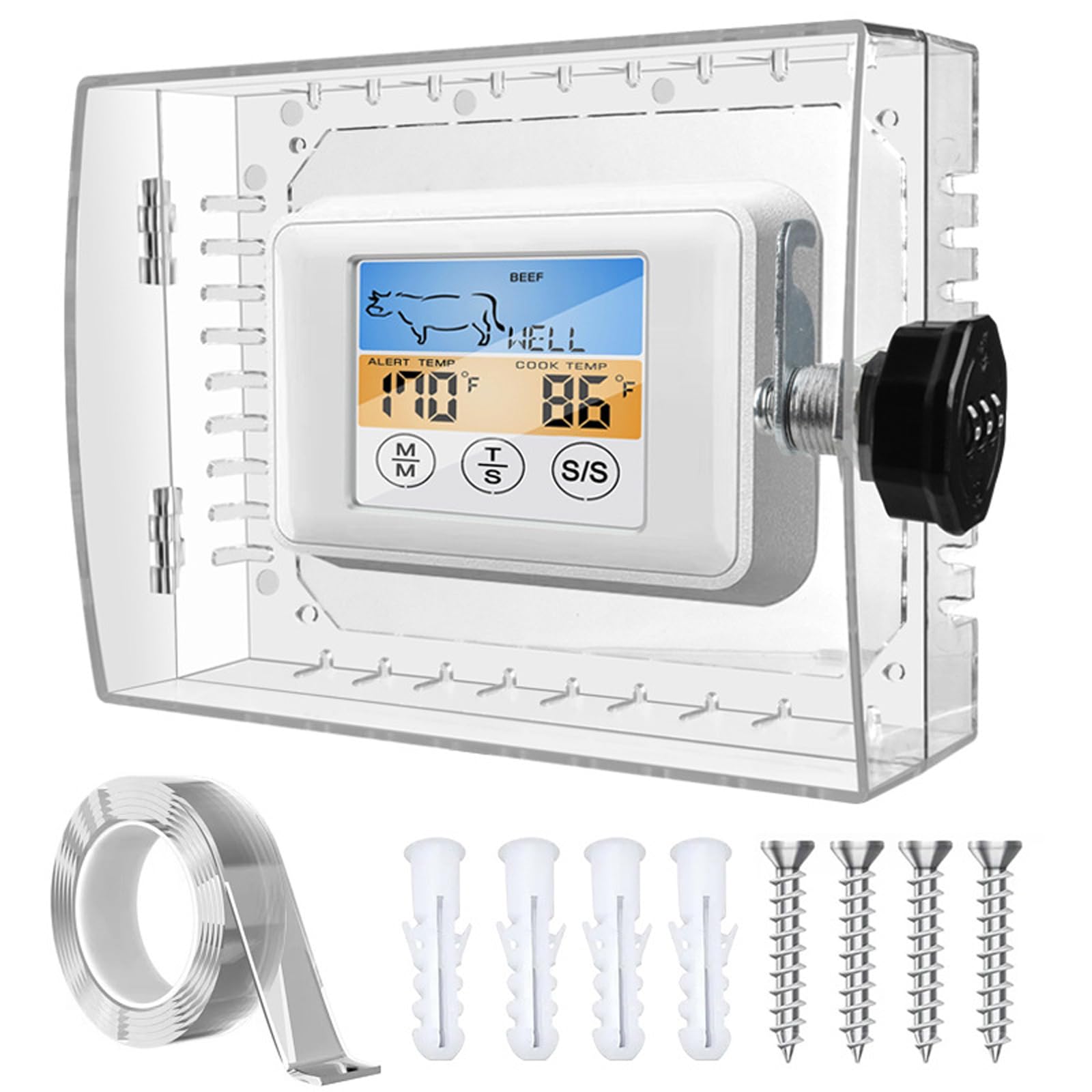 Mhadbkh Clear Thermostat Box With Combination Set Wall Mount Covers For Enhances Security And Protective Covers