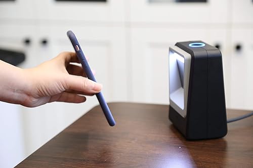 Miniatura 7 de TEEMI Escáner de código de barras 1D 2D manos libres, QR Omnidireccional Escritorio USB con cable Virtual COM Puerto COM automático Imagen de código