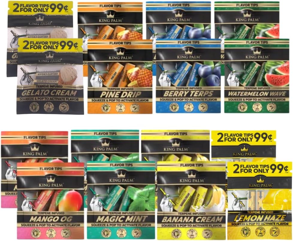 King Palm 32 TerpeneInfused Flavoured Filter Tips Squeeze & Pop 7