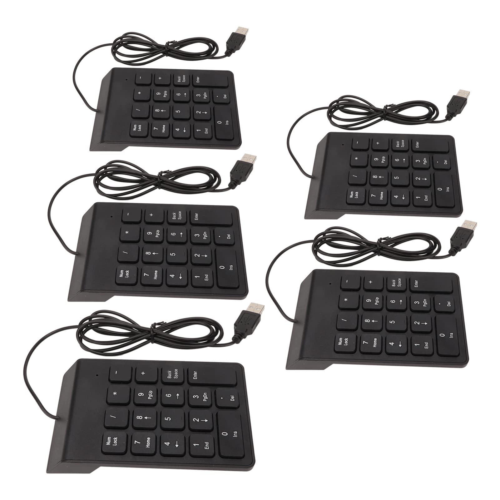 Cosiki Tastierino Numerico Cablato Mini Tastiera Ergonomica Digitazione Confortevole in Ufficio o a Casa 18 Tasti ABS (Silicone)