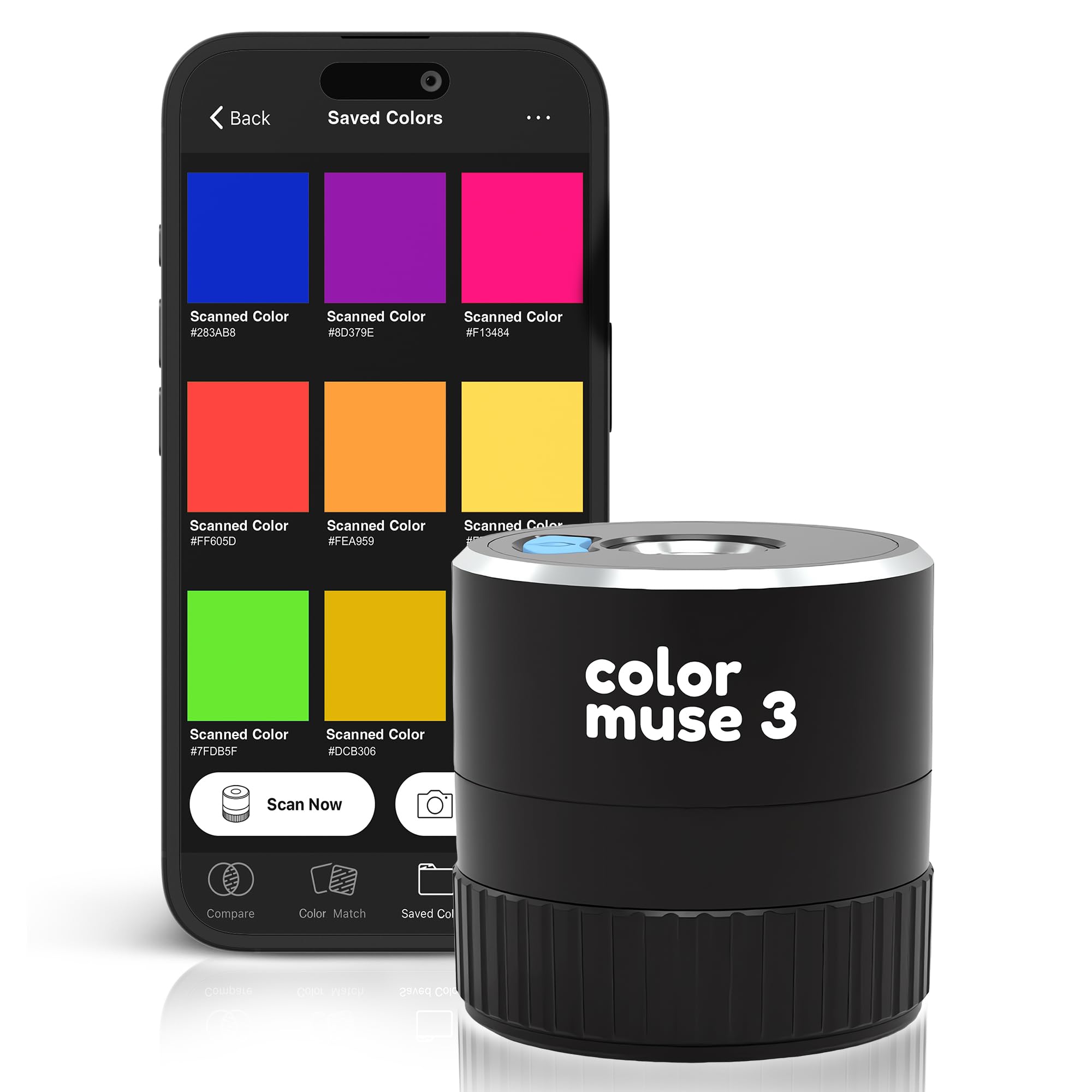 COLOR MUSE 3 Portable Color Matching and Paint Scanner Device – Black